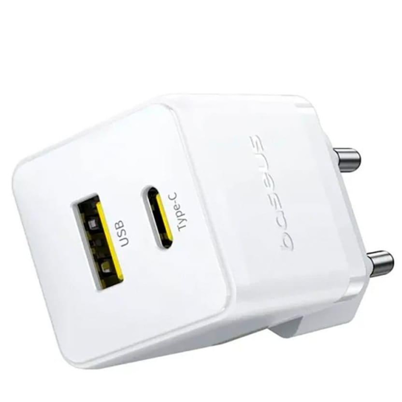 Зарядное устройство Baseus Palm Fast Charger Type-C+USB 20W white (P10111608213-00)