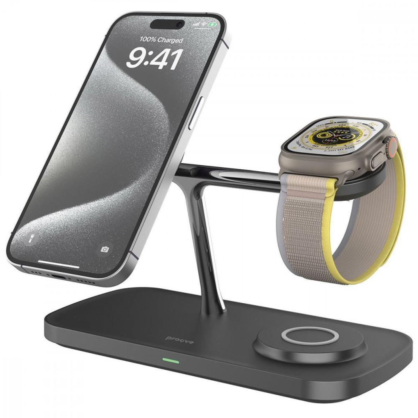 Бездротовий ЗП Proove Magnetic Field Pro 3 in 1 Qi2 black