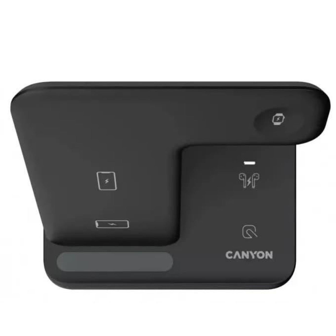 Зарядний пристрій Canyon WS-302 3 в 1 QI Black (CNS-WCS302B)