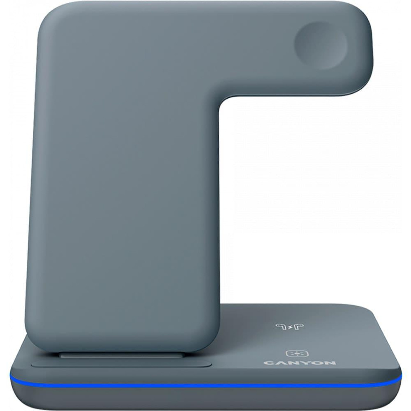 Зарядний пристрій Canyon WS-303 3 в 1 QI Dark Grey (CNS-WCS303DG)