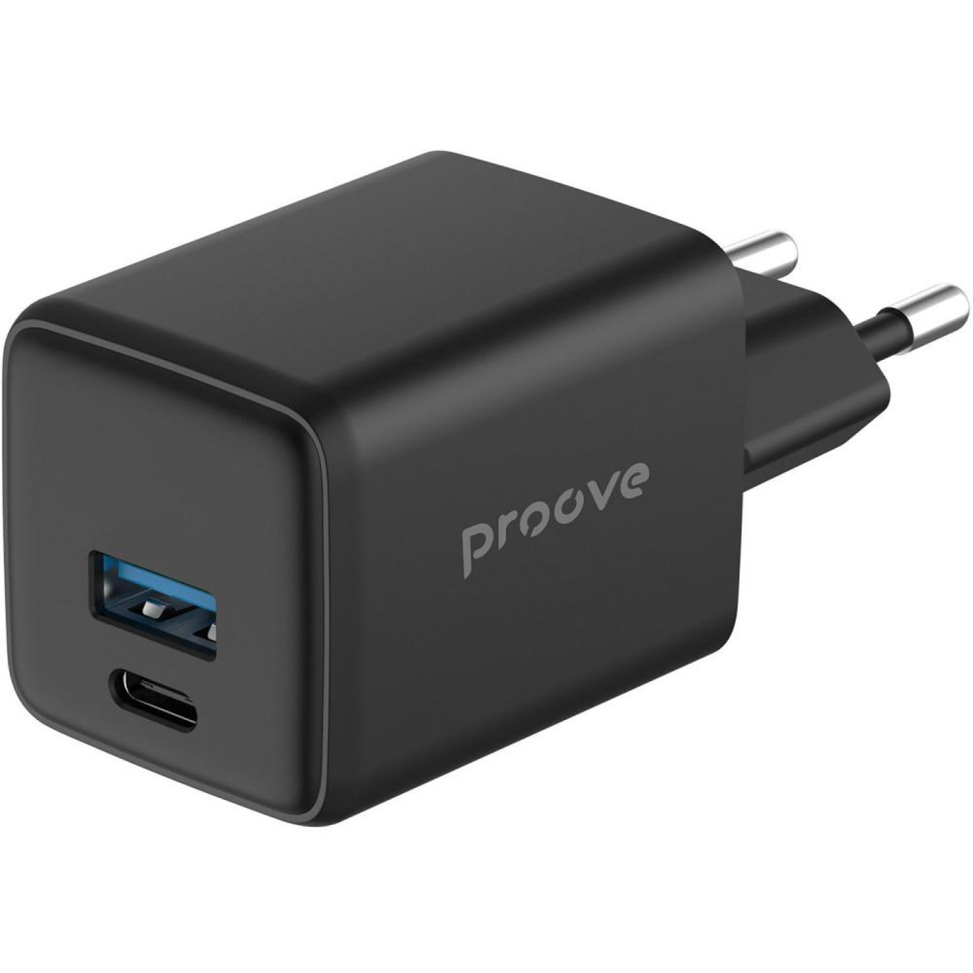 Зарядное устройство Proove Pocket GaN Plus 25W (Type-C + USB) black (WCPG25111201)