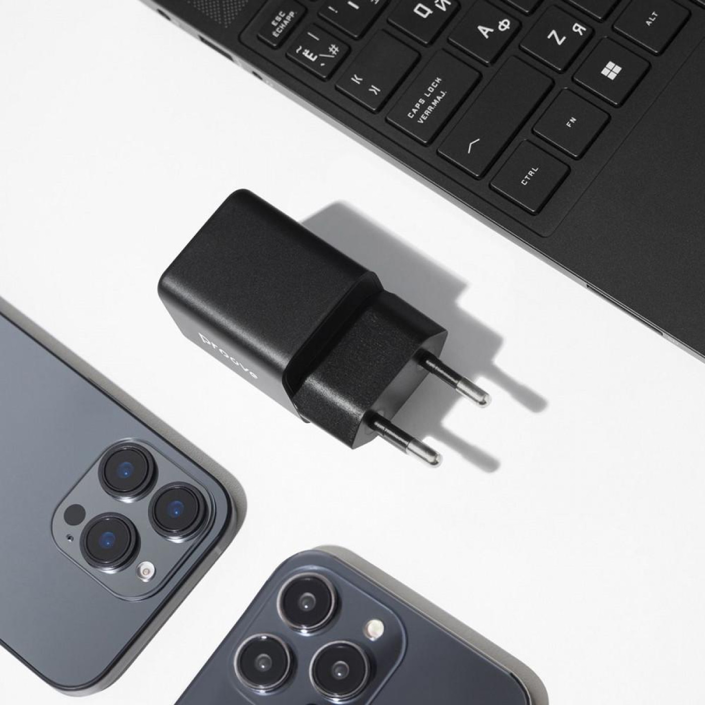 Зарядное устройство Proove Pocket GaN Plus 25W (Type-C + USB) black (WCPG25111201)