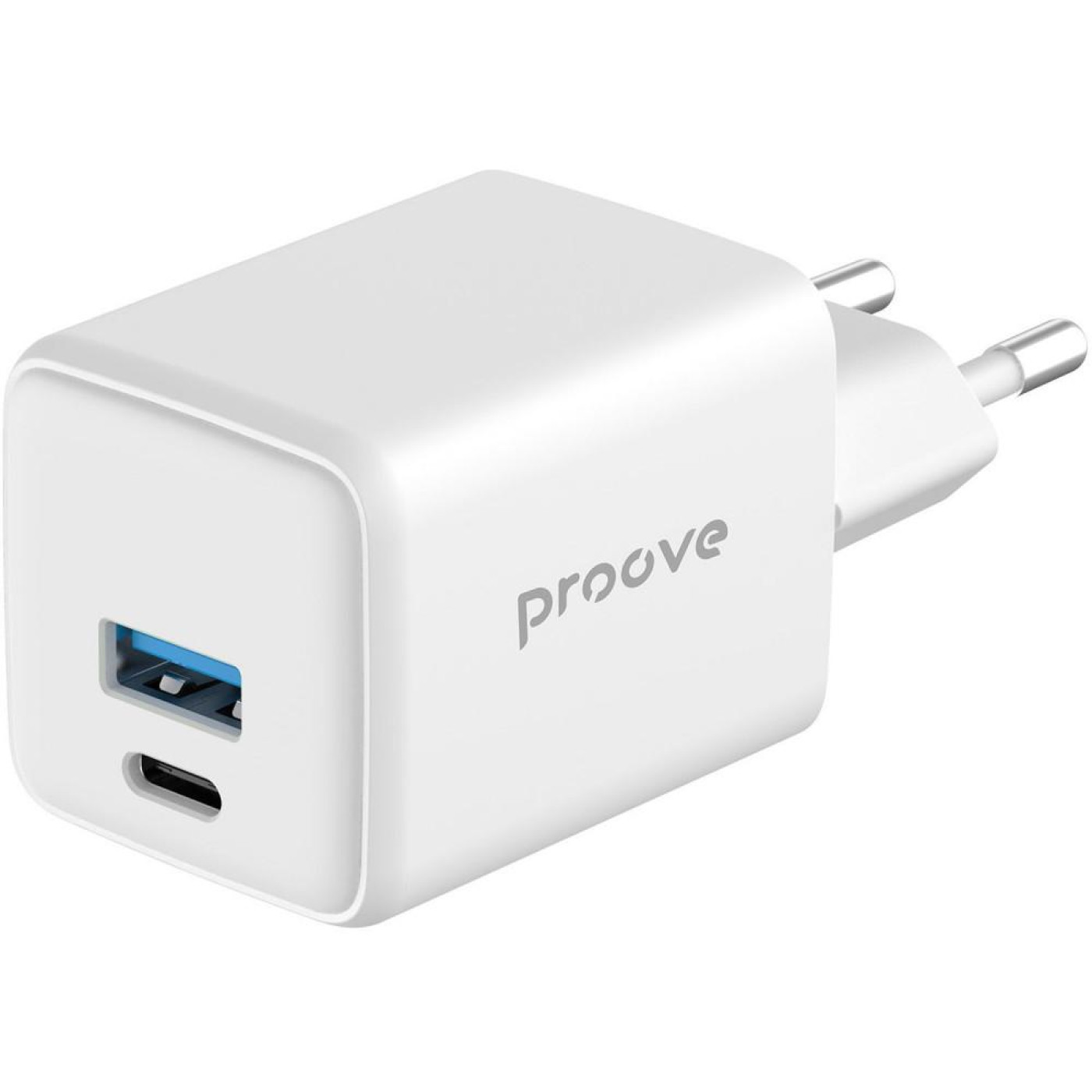 Зарядное устройство Proove Pocket GaN Plus 25W (Type-C + USB) white (WCPG25111202)