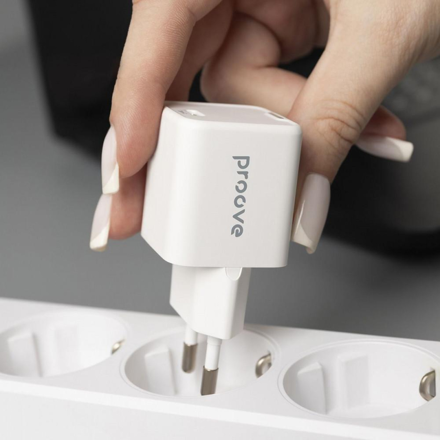 Зарядное устройство Proove Pocket GaN Plus 25W (Type-C + USB) white (WCPG25111202)