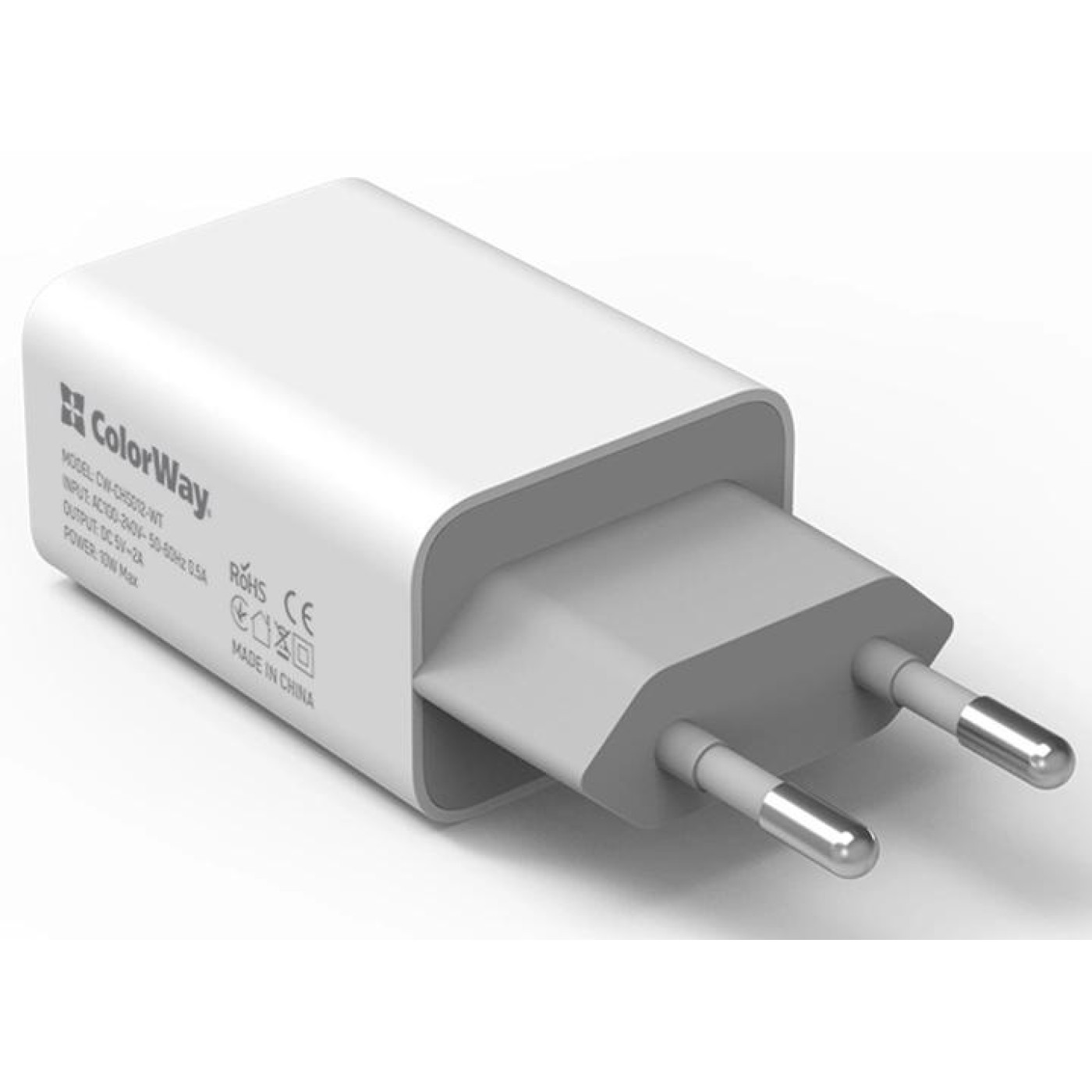 Зарядний пристрій ColorWay AutoID (1USBx2A) White (CW-CHS012-WT)