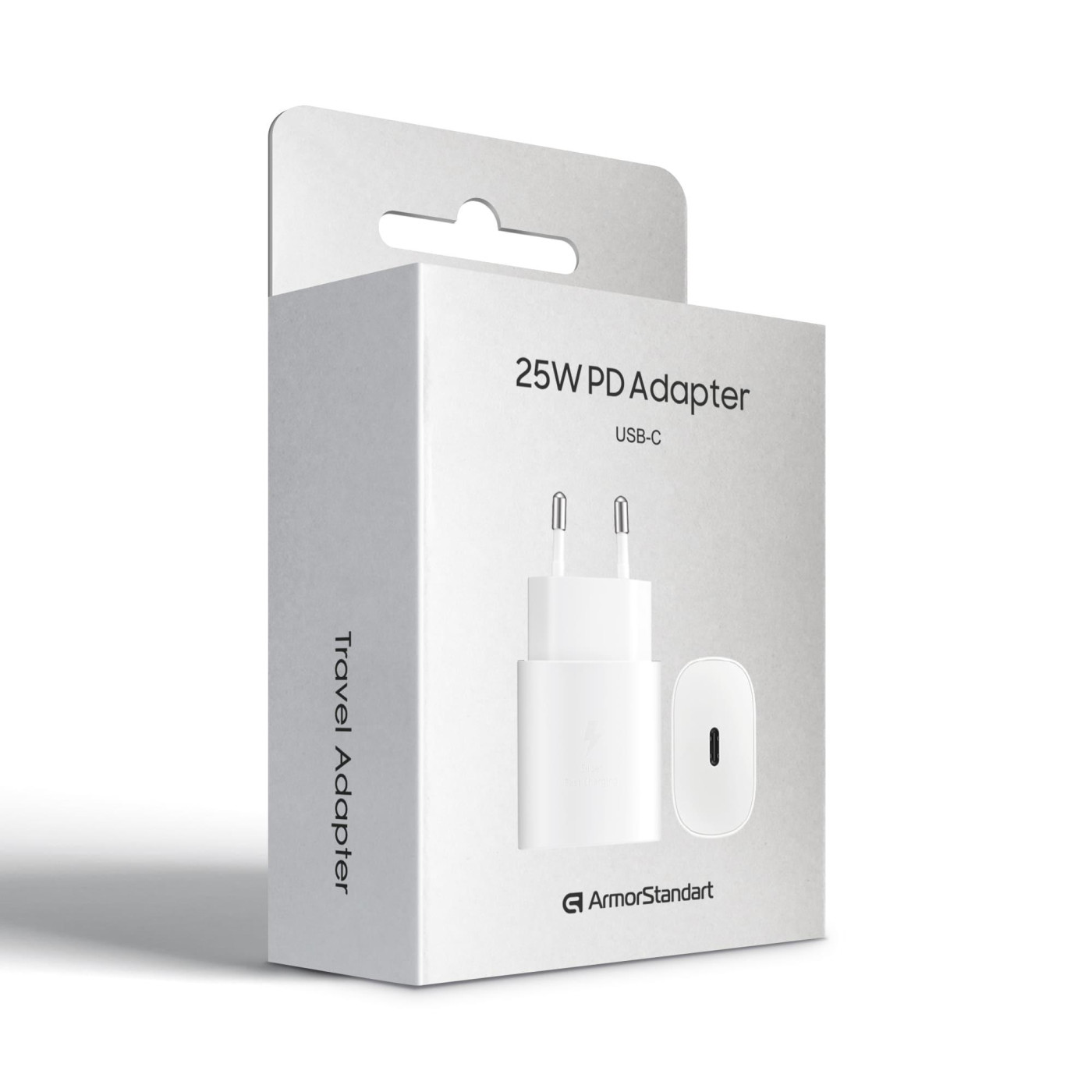 Зарядное устройство ArmorStandart AR-TA800W USB-C 25W Fast Charger White (ARM63975)