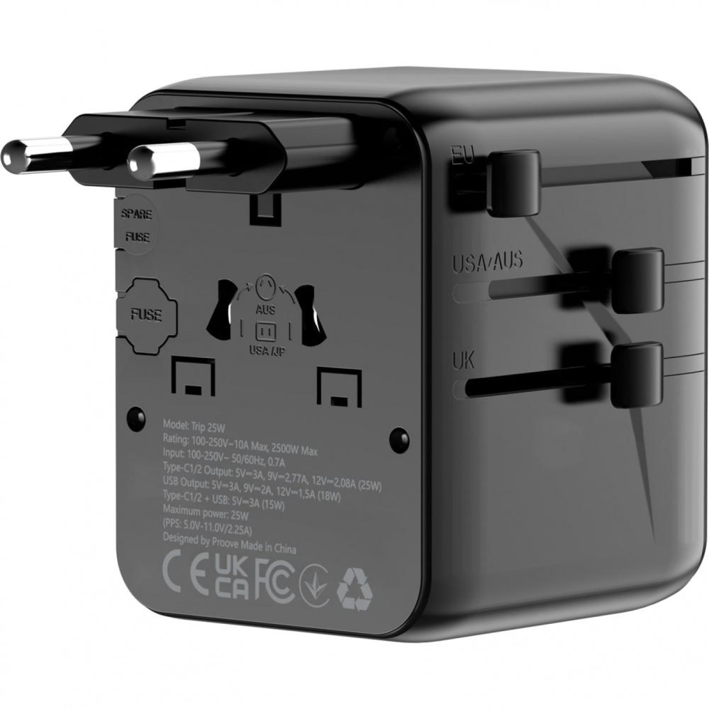 Зарядное устройство Proove Trip 25W black (TATL25310001)