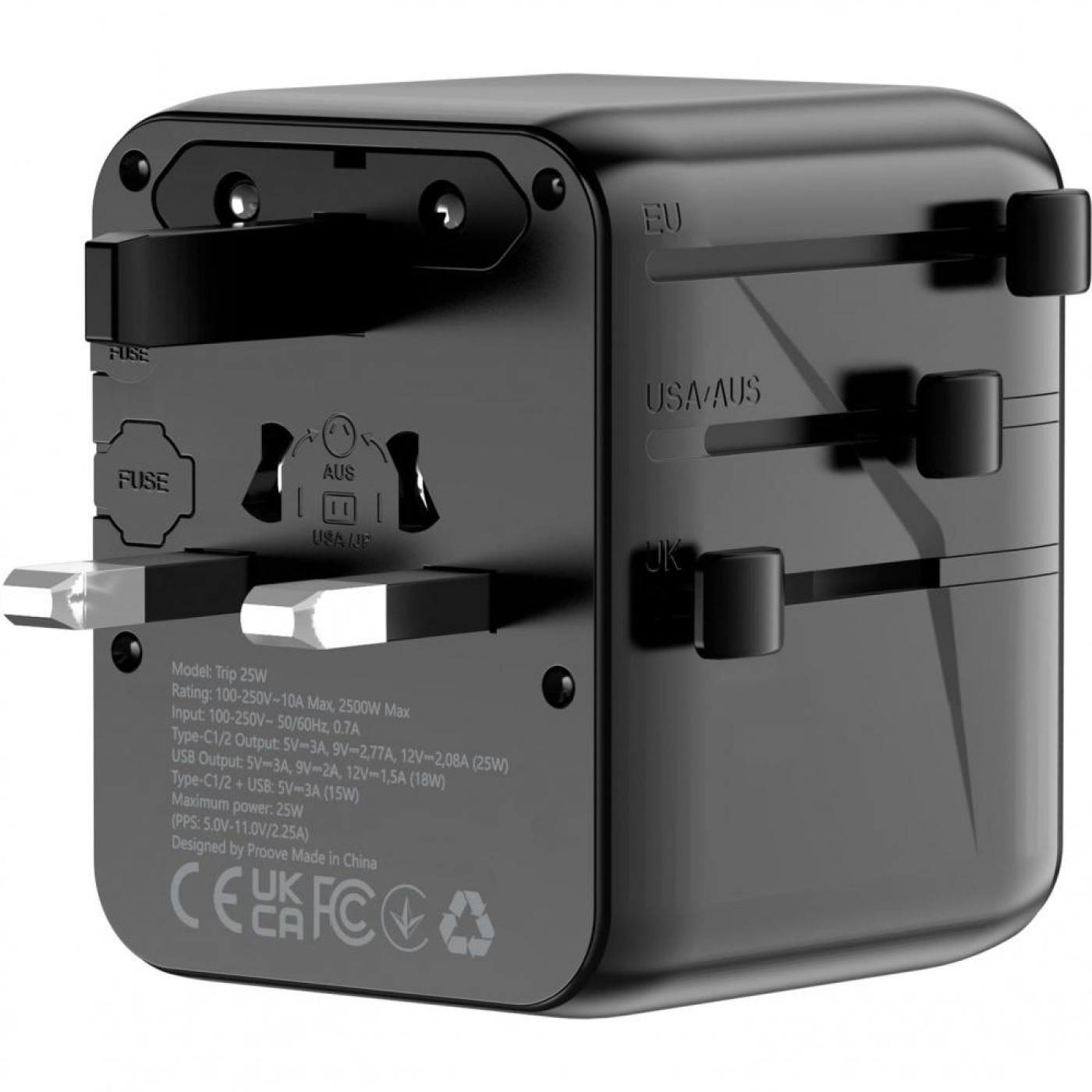 Зарядное устройство Proove Trip 25W black (TATL25310001)