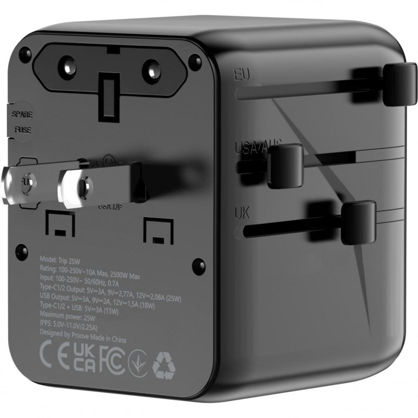 Зарядное устройство Proove Trip 25W black (TATL25310001)