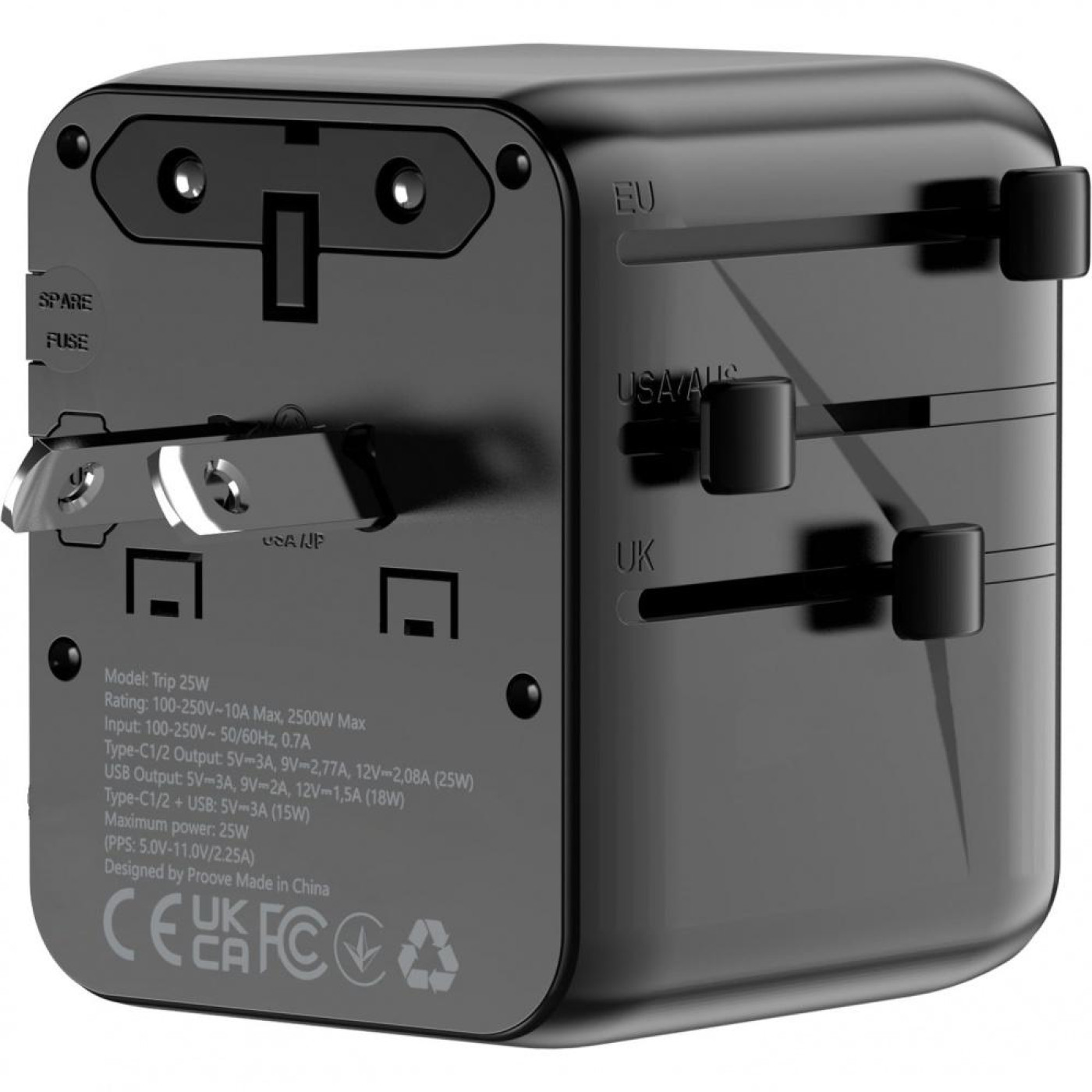 Зарядное устройство Proove Trip 25W black (TATL25310001)