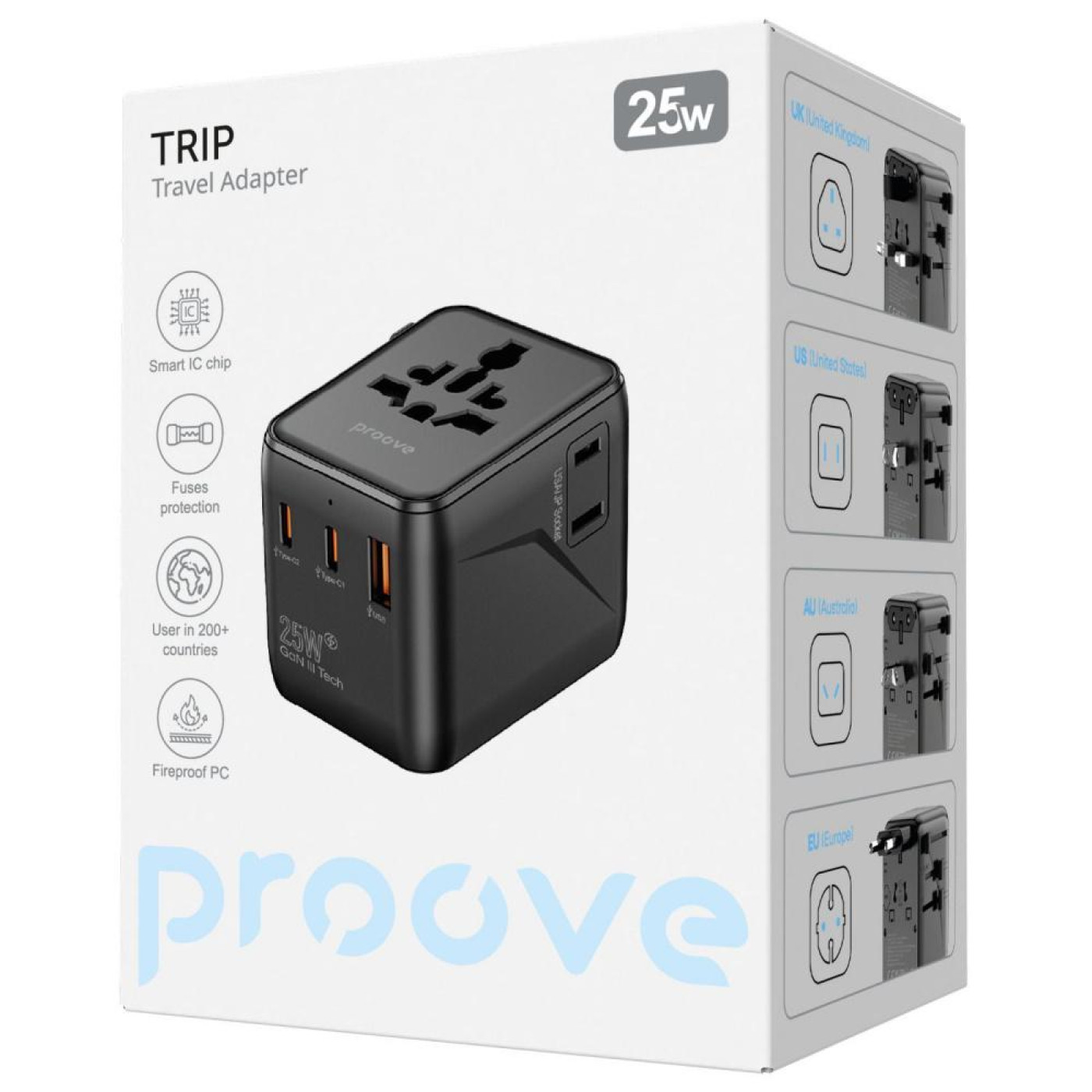Зарядное устройство Proove Trip 25W black (TATL25310001)