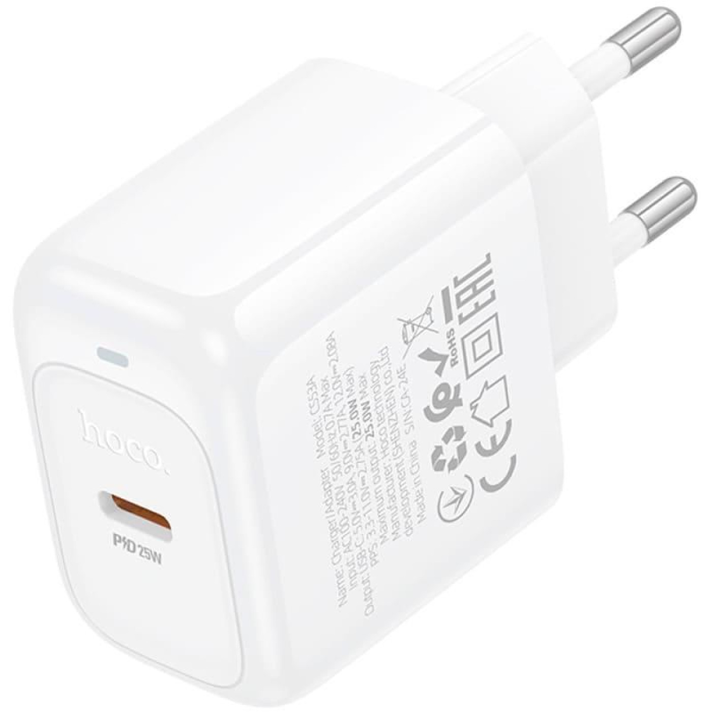 Зарядное устройство Hoco CS53A Surplus single port PD25W charger White (6942007631488)