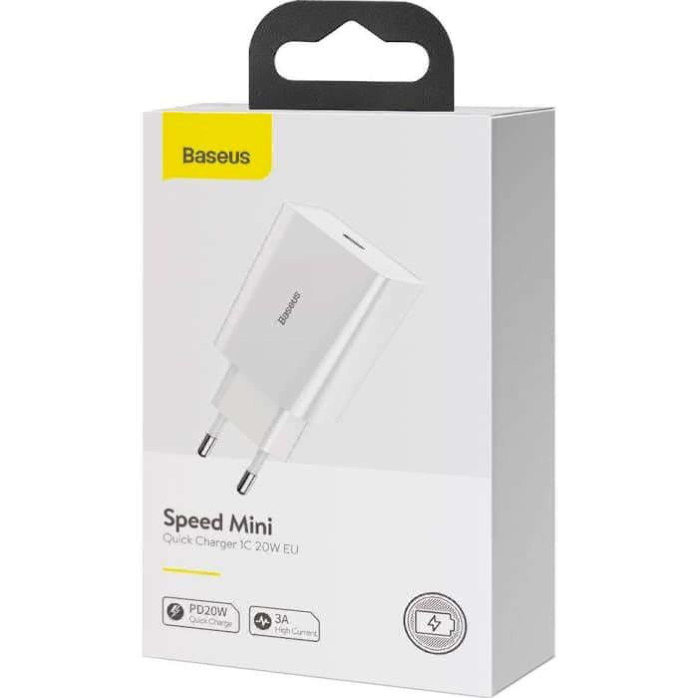 Зарядний пристрій Baseus (1USB-C 3A) 20W White (CCFS-SN02)
