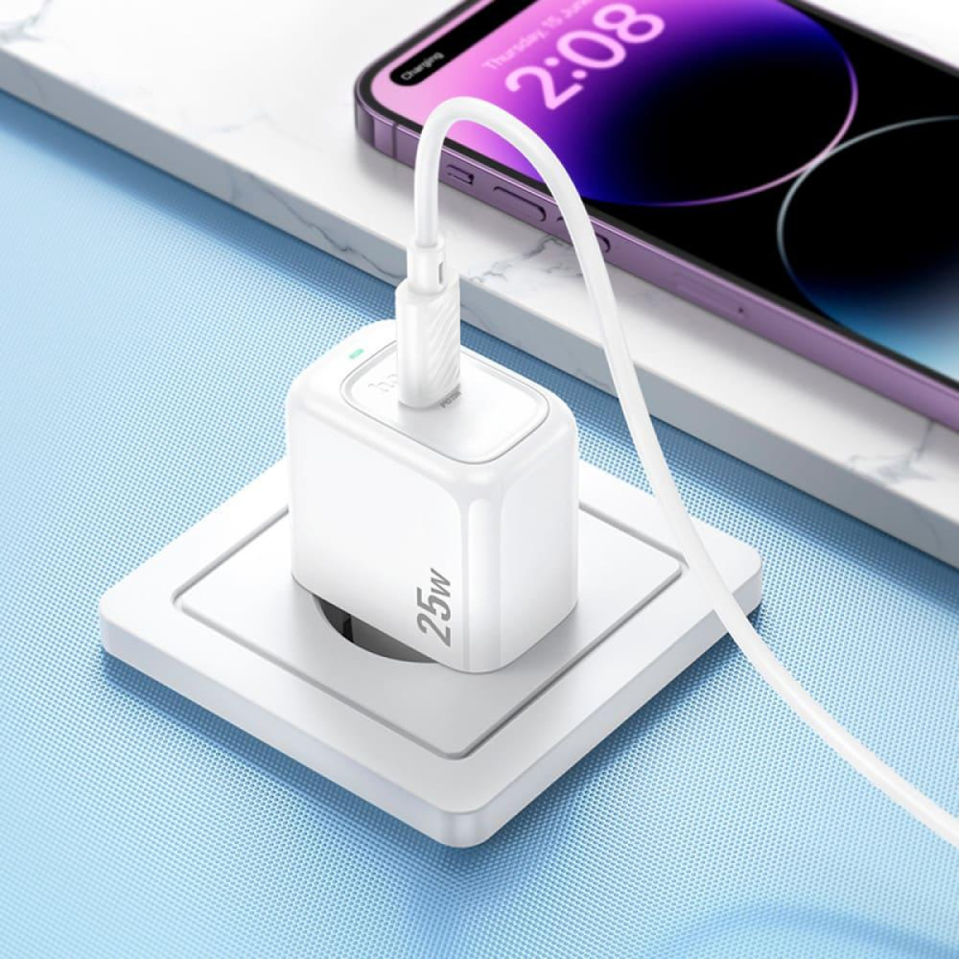 Зарядное устройство Hoco CS53A Surplus single port PD25W charger White (6942007631488)