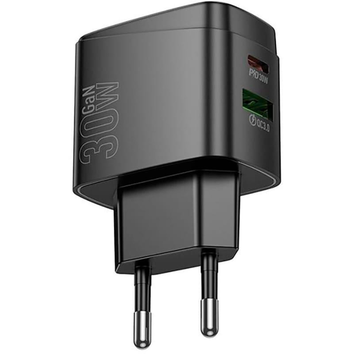 Зарядное устройство Hoco CS61A Bright PD30W+QC3.0 charger (EU) Black (6942007638425)