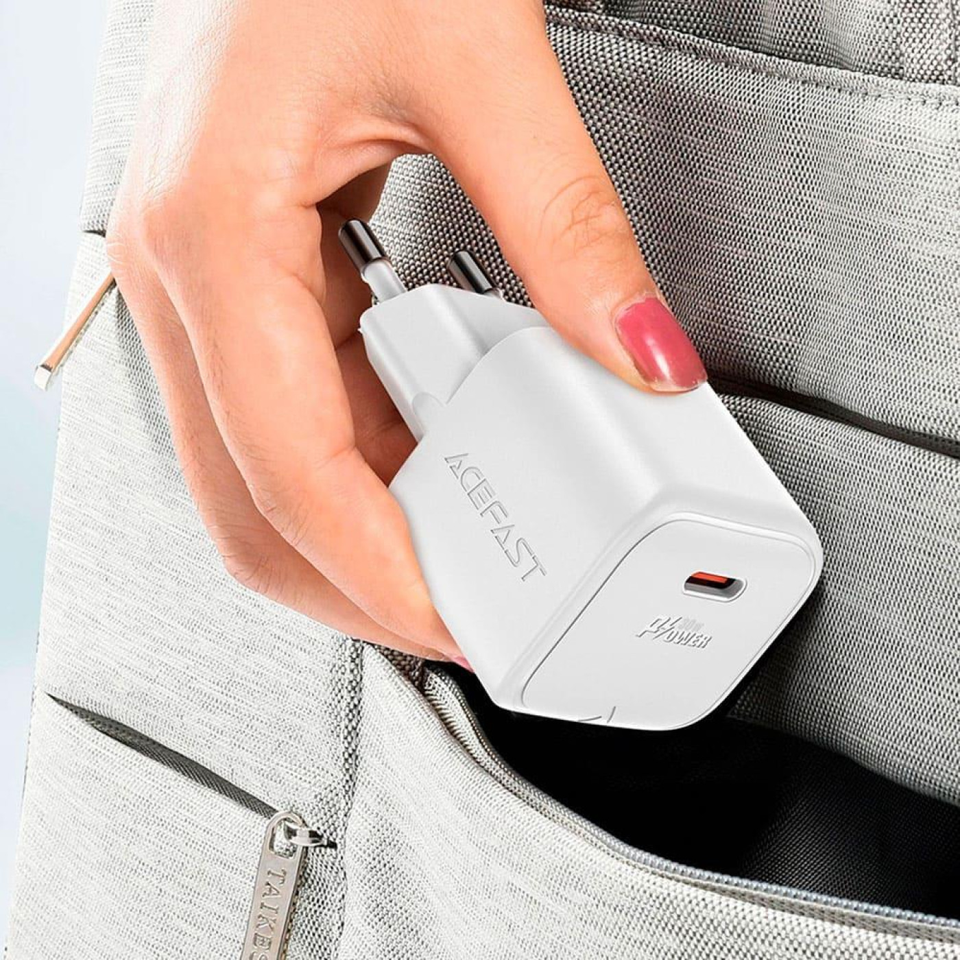 Зарядное устройство Acefast A77 mini PD30W GaN single USB-C charger set (C3-03) White (6974316282853)