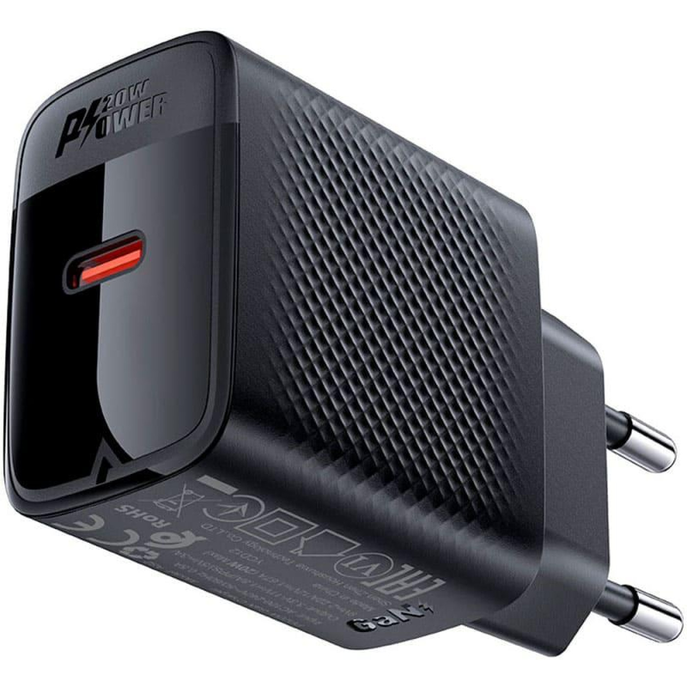 Зарядное устройство Acefast A82 PD20W GaN single USB-C charger set (P5) (EU) Black (6974316280057)