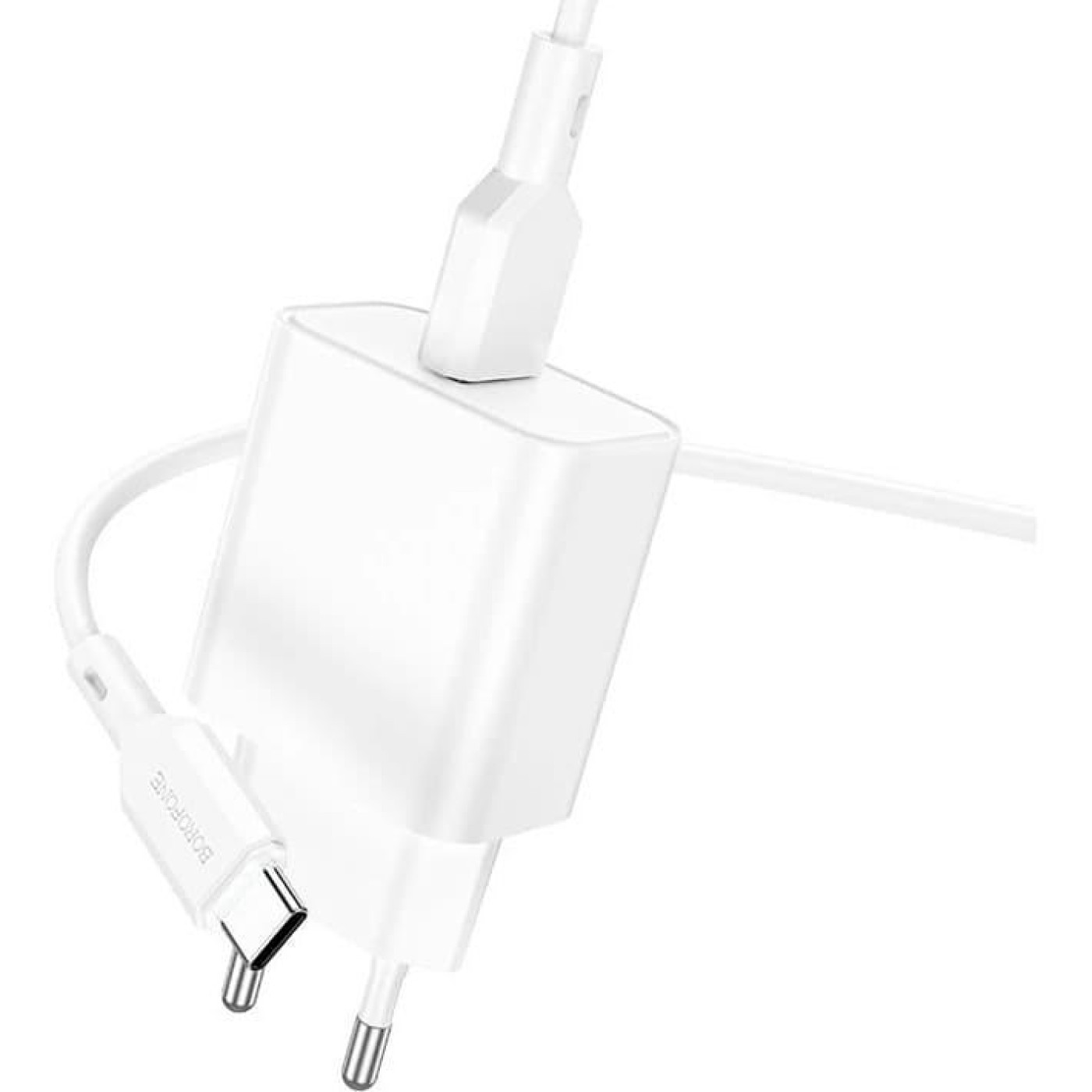 Зарядное устройство Borofone BA72A Spring single port QC3.0 charger set(Type-C) 18W White (6974443388596)
