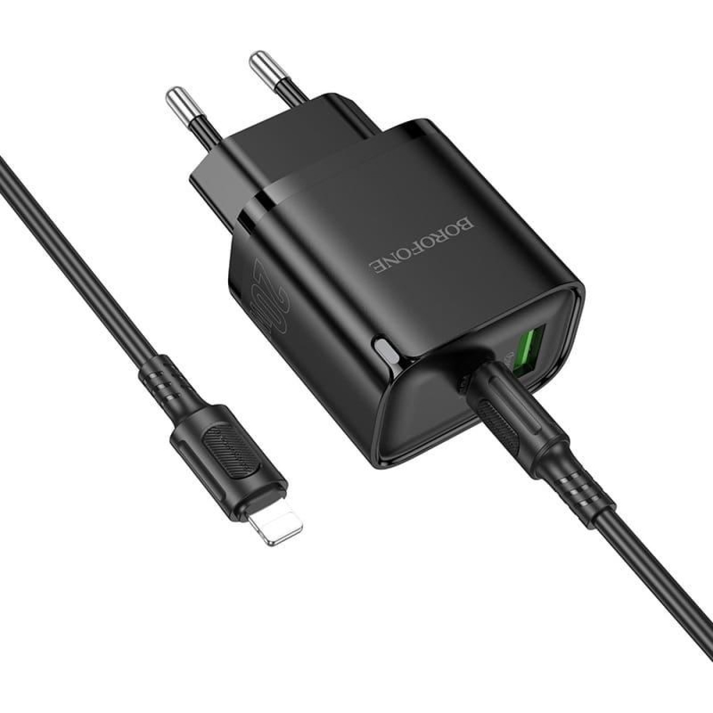 Зарядное устройство Borofone BA83A Flare star PD20W+QC3.0 charger set(C to iP) Black (6941991117350)
