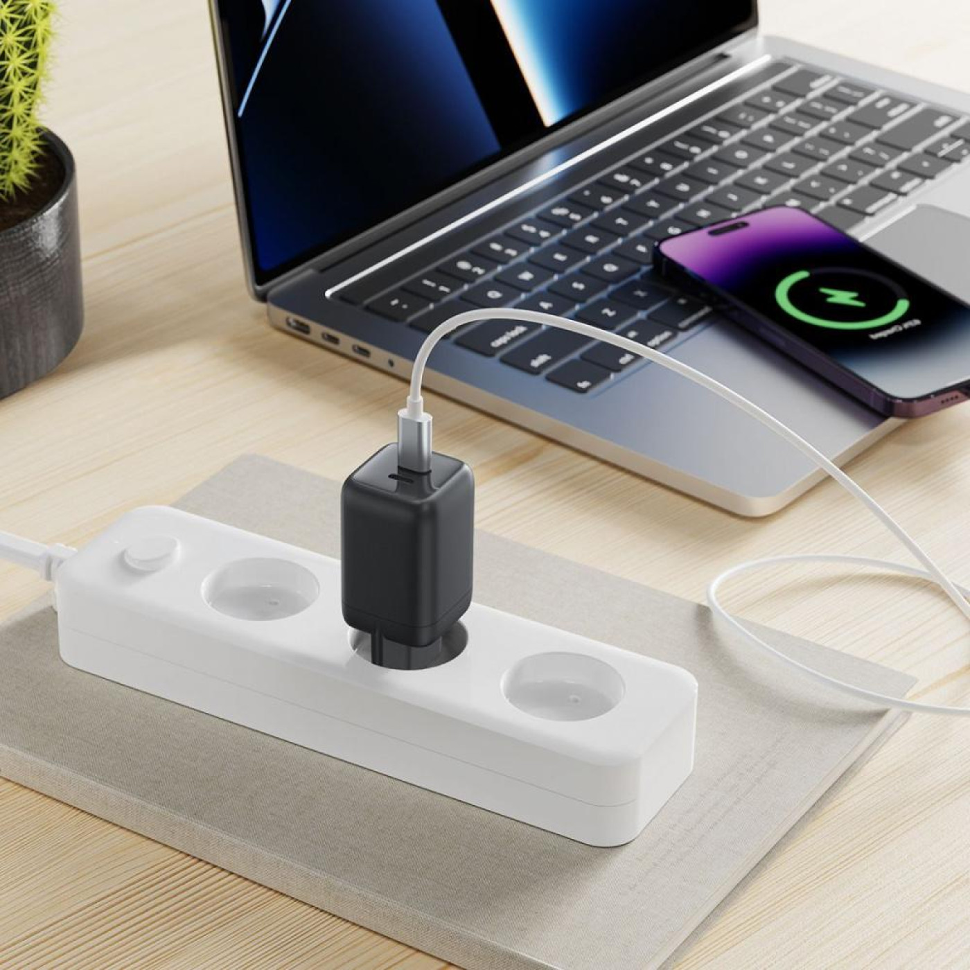 Зарядний пристрій Proove Silicone Power 40W (Type-C + Type-C) black (WCSP4020001)