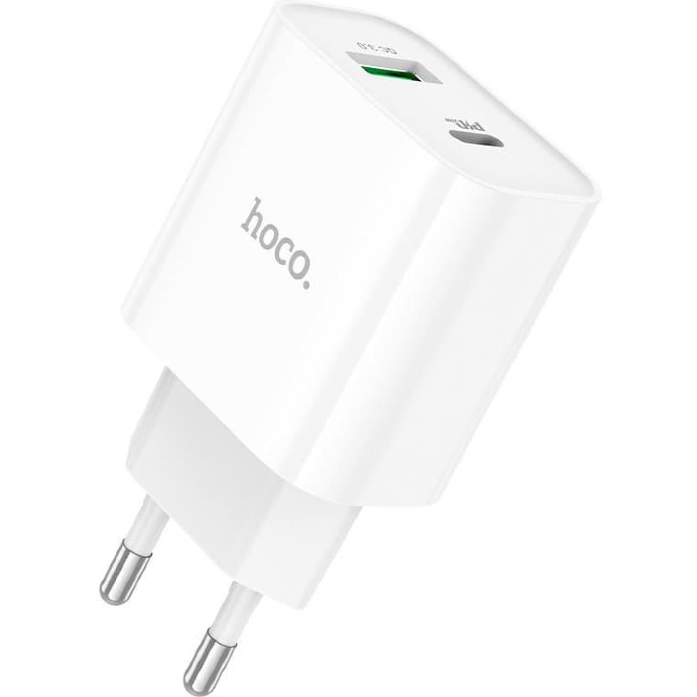 Зарядное устройство Hoco C80A Plus Rapido PD20W+QC3.0 charger set(Type-C to Type-C) White (6931474779908)