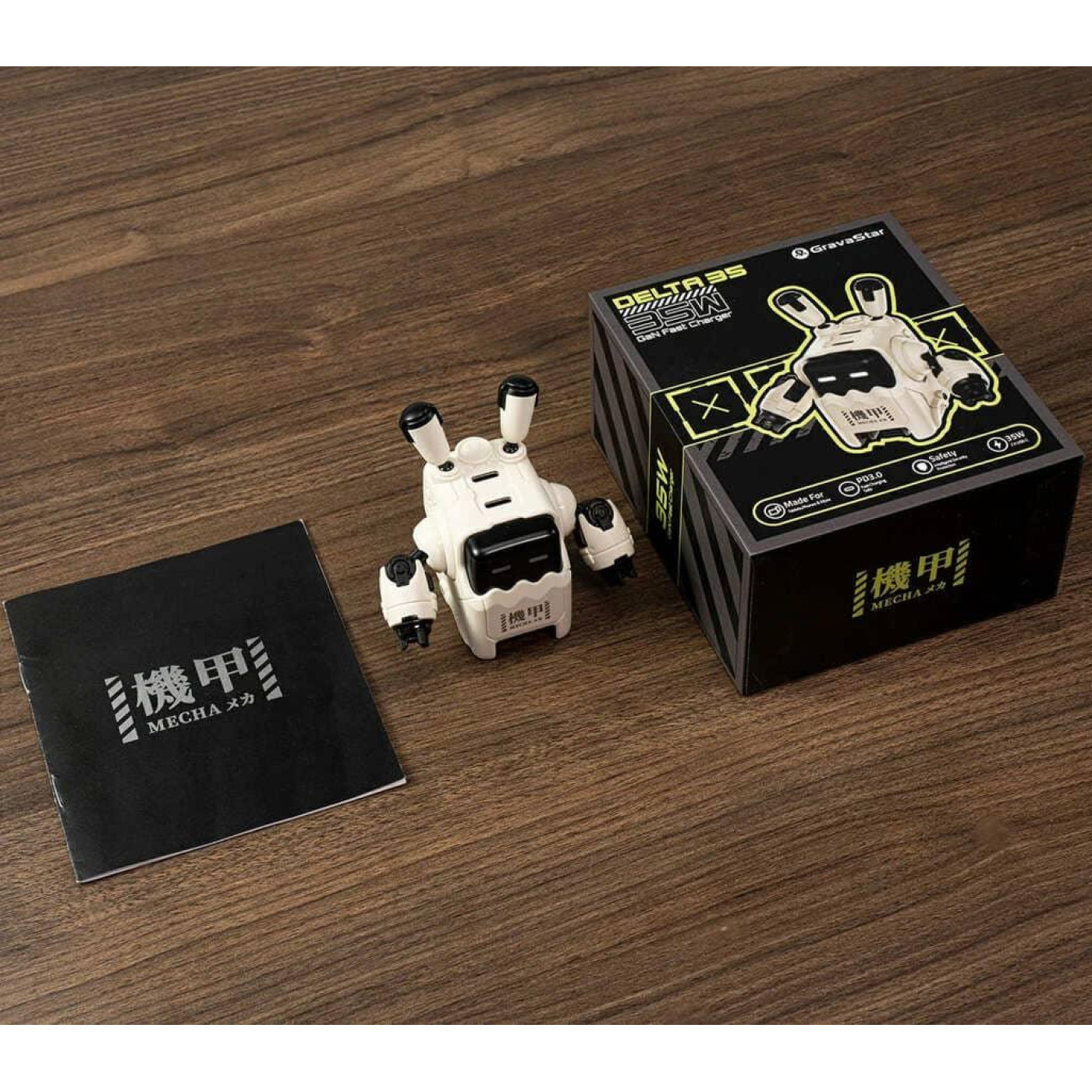 Зарядное устройство GravaStar Delta35 35Вт 2XUSB-C, билий (GRAVASTARA35_WHT_EUK)