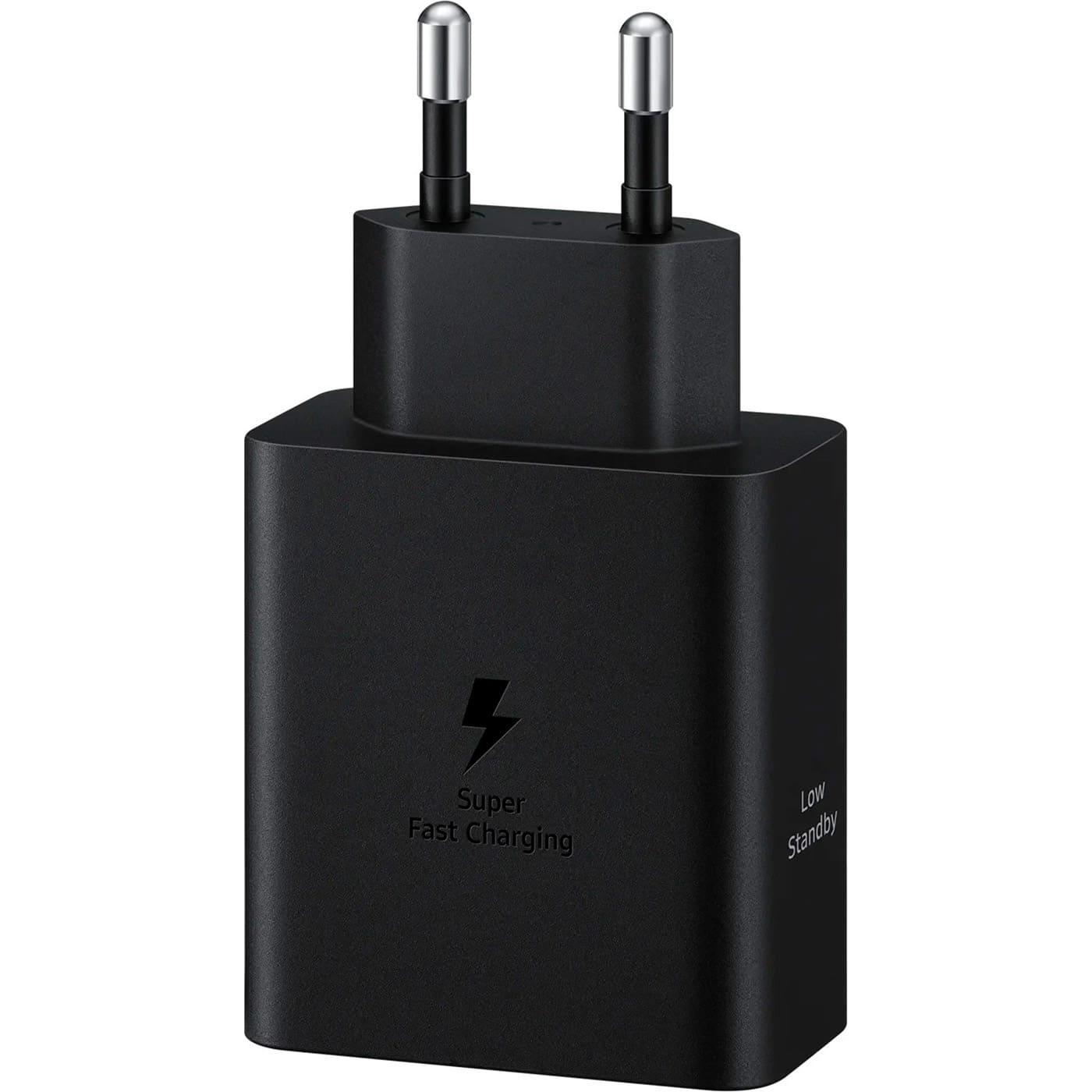 Зарядний пристрій Samsung 50Вт 2xUSB-С, кабель USB-C > USB-C, 1.8м, чорний (EP-T5020XBEGEU)