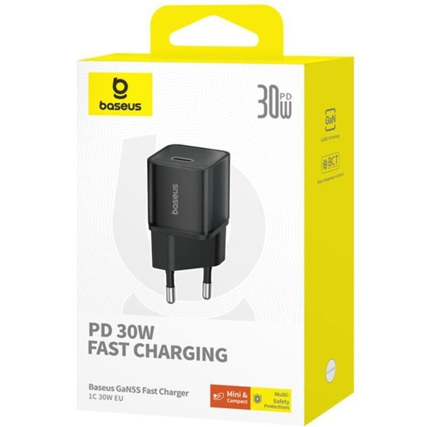 Зарядний пристрій Baseus GaN5 Fast Charger 1C 30W black (P10162504113-00)