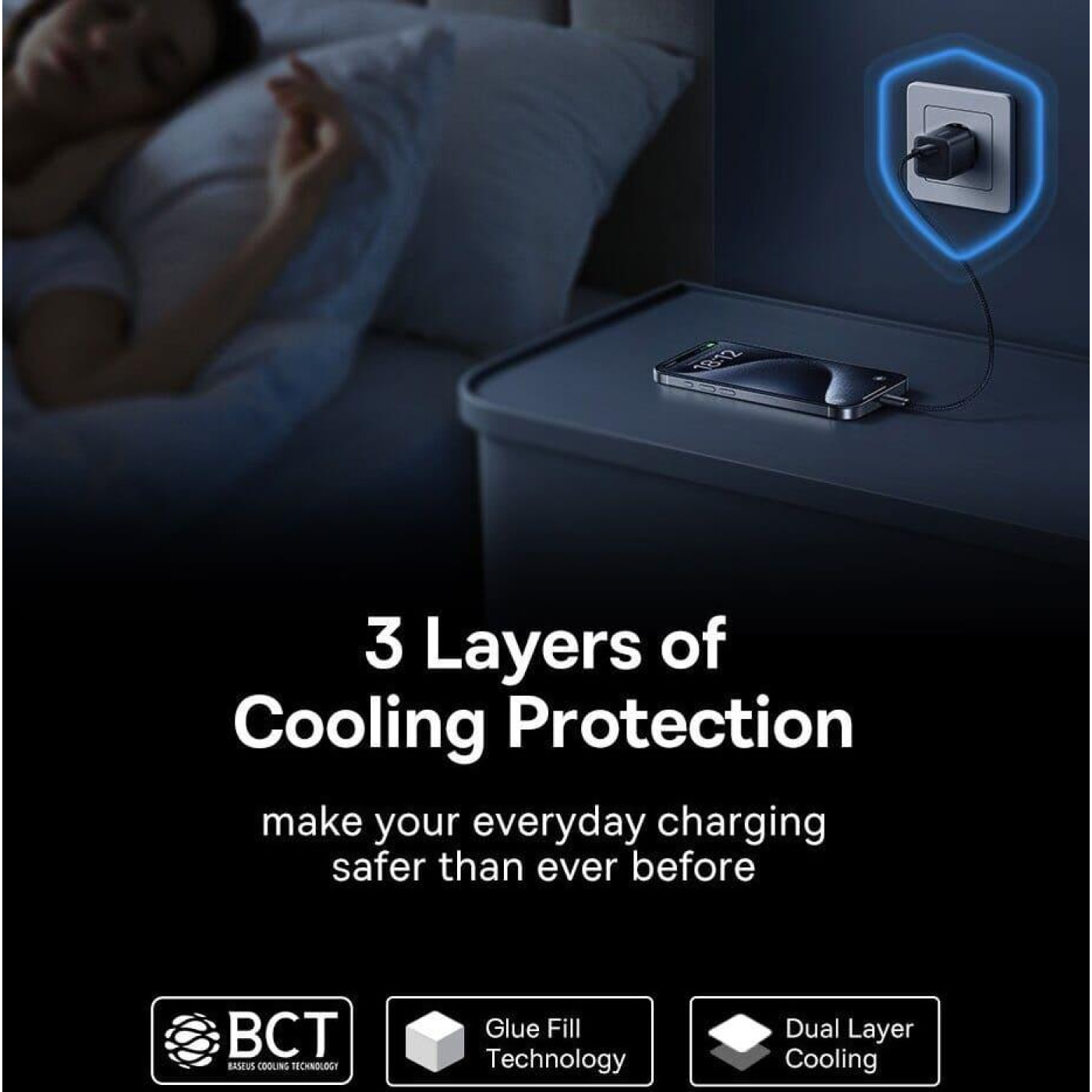 Зарядний пристрій Baseus GaN5 Fast Charger 1C 30W black (P10162504113-00)