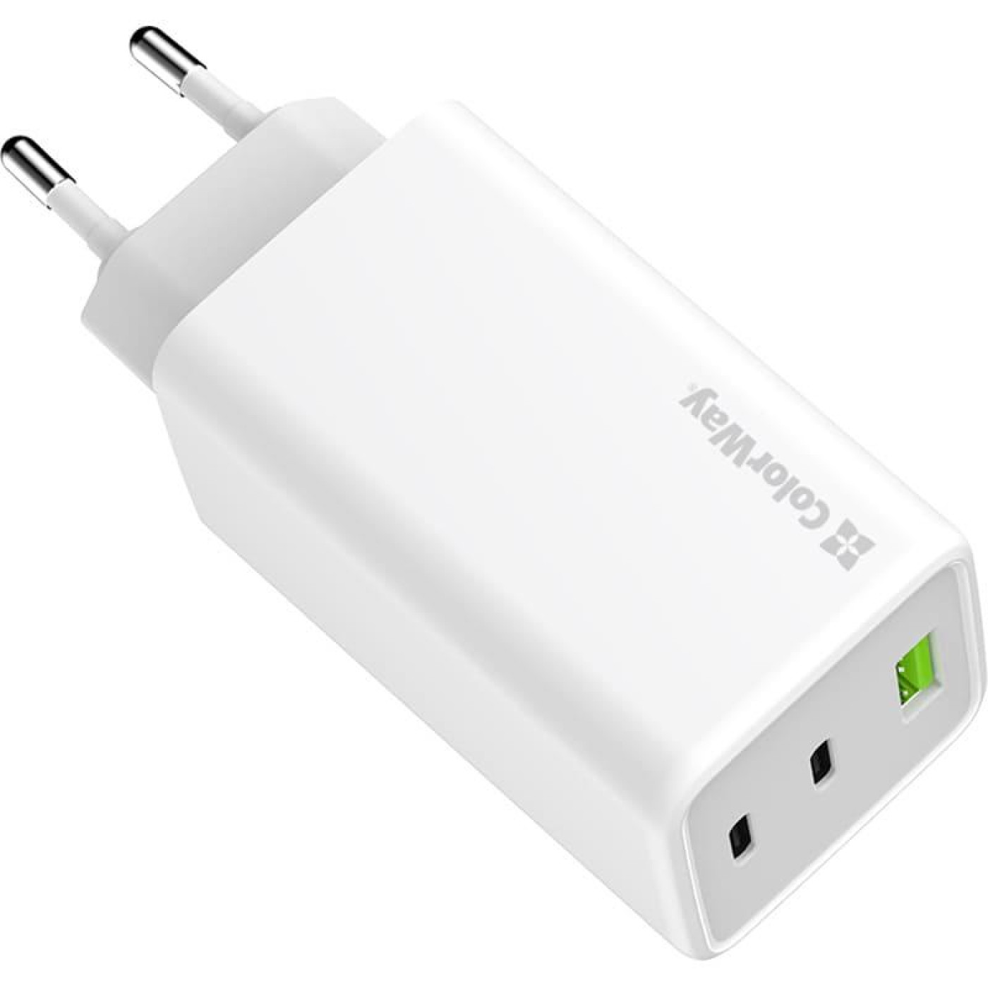 Зарядний пристрій ColorWay GaN Mini 100W PD Port PPS USB (USB-2C1A) White (CW-CHS061PD-WT)