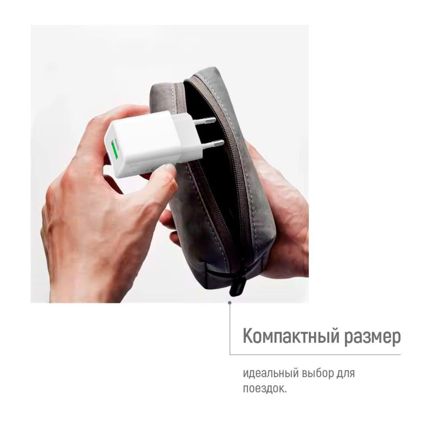 Зарядний пристрій ColorWay GaN Mini 45W PD Port PPS USB (USB-C PD + USB QC4.0) White (CW-CHS060PD-WT)