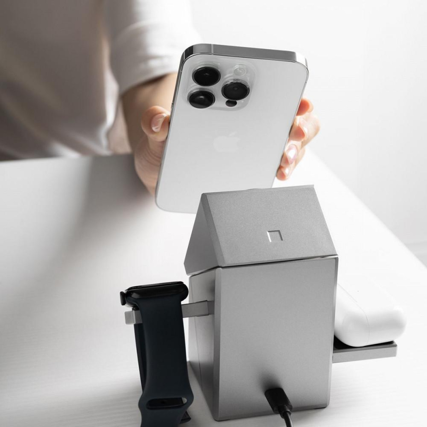 Бездротовий ЗП Proove Iron Hide 3 in 1 Qi2 gray