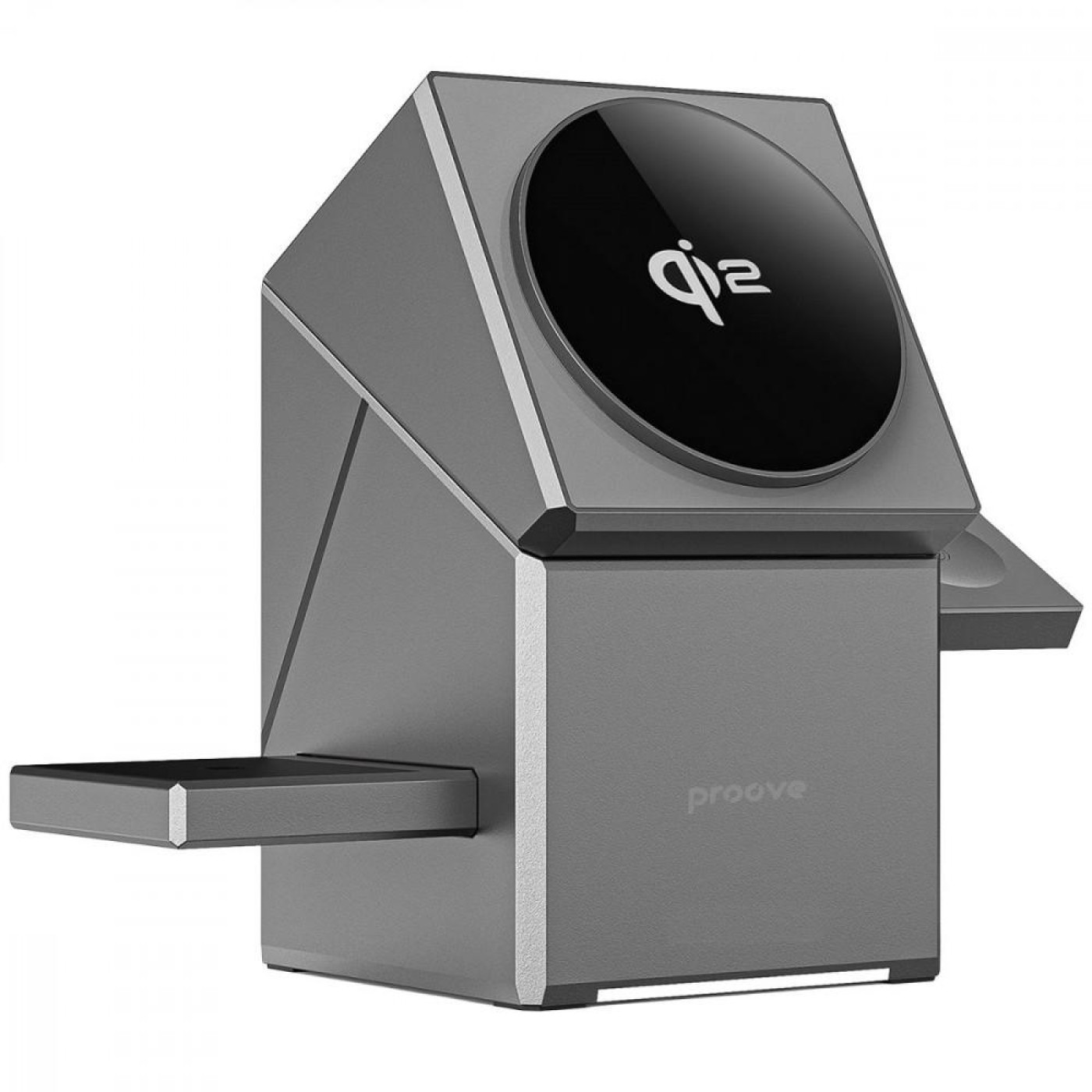 Бездротовий ЗП Proove Iron Hide 3 in 1 Qi2 gray
