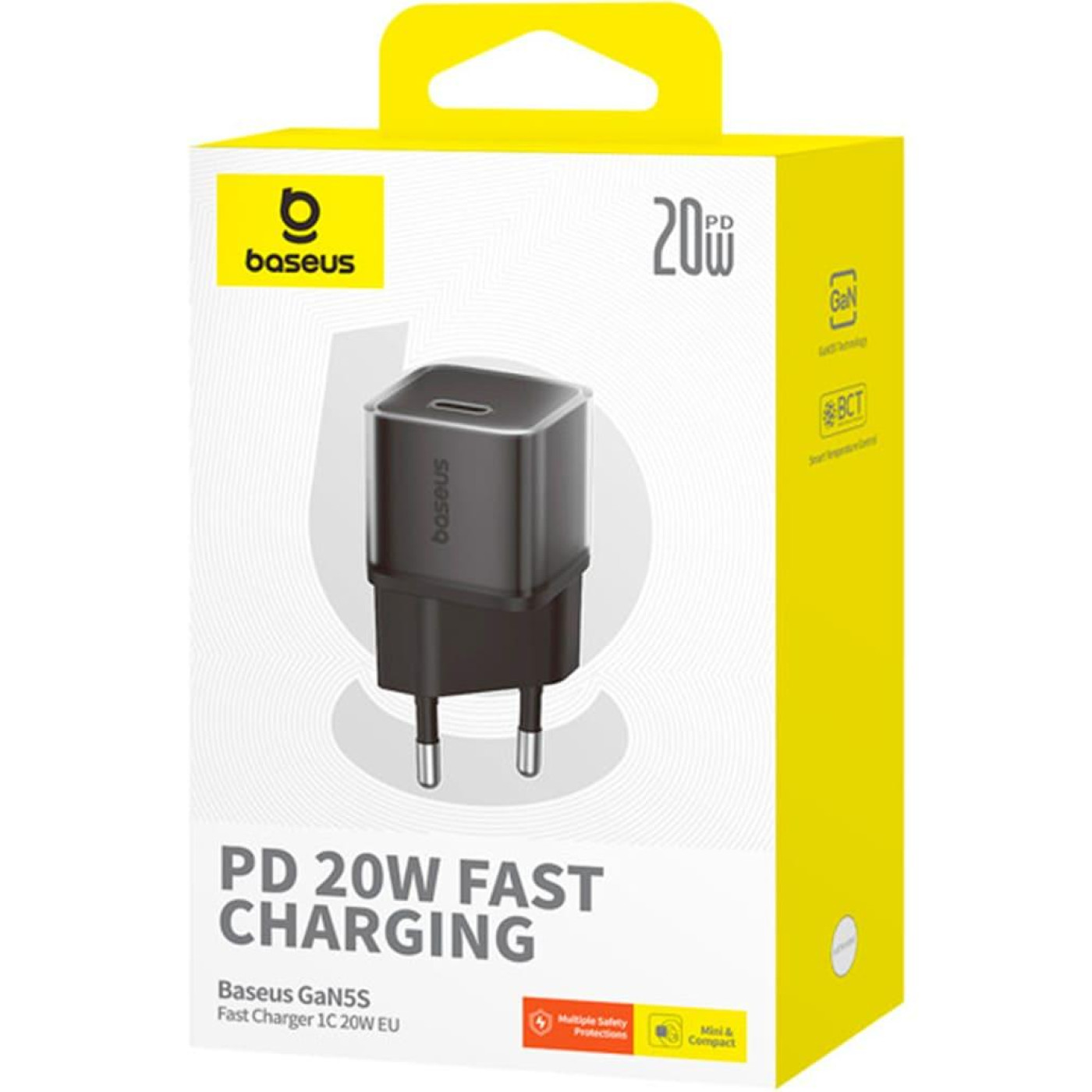 Зарядний пристрій Baseus GaN5S Fast Charger 20W (1 Type-C) black (P10162503113-00)