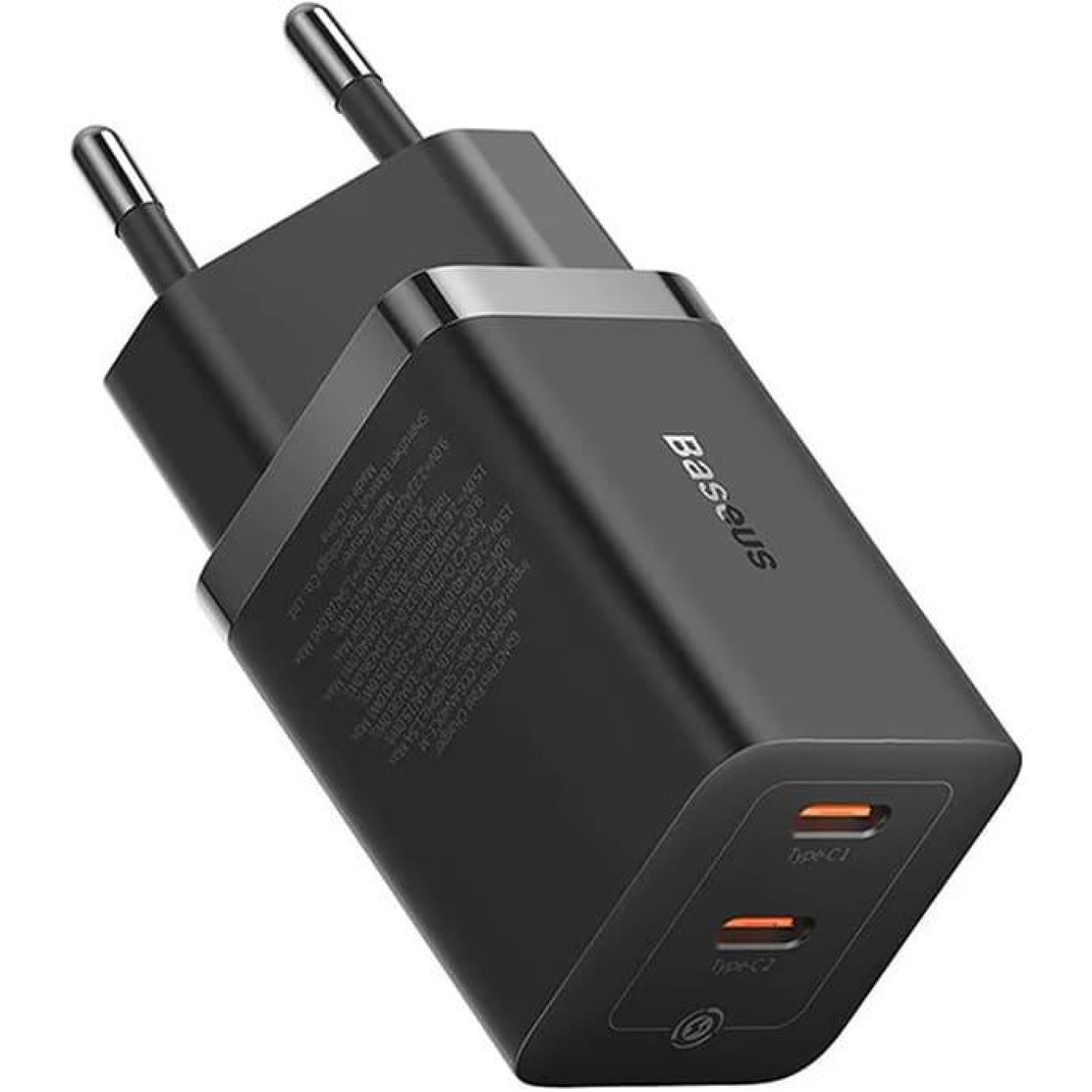 Зарядний пристрій Baseus GaN5 Pro 40W Type-C+Type-C black (CCGP180101)