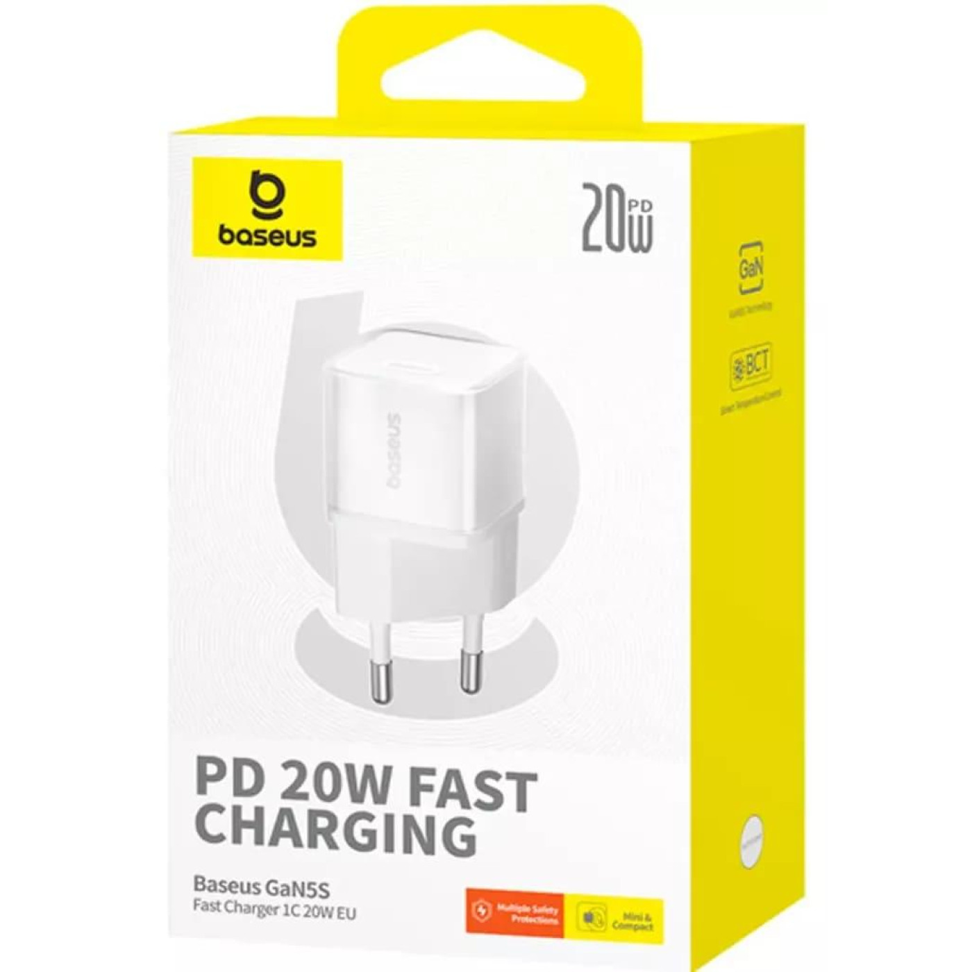 Зарядний пристрій Baseus GaN5S Fast Charger 20W (1 Type-C) white (P10162503213-00)
