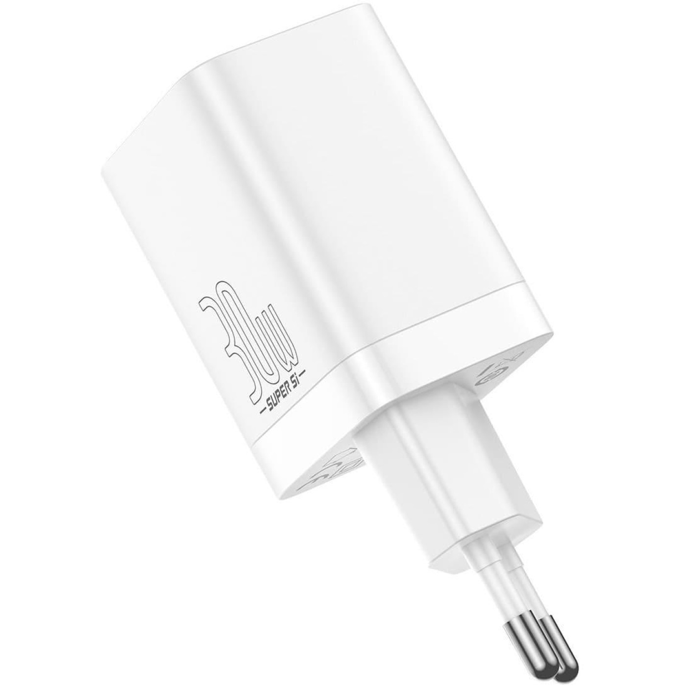 Зарядний пристрій Baseus Super Si Pro Quick Charger Type-C+USB 30W white (CCSUPP-E02)