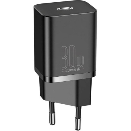 Зарядное устройство Baseus Super Silicone PD 30W (1Type-C) black (CCSUP-J01)