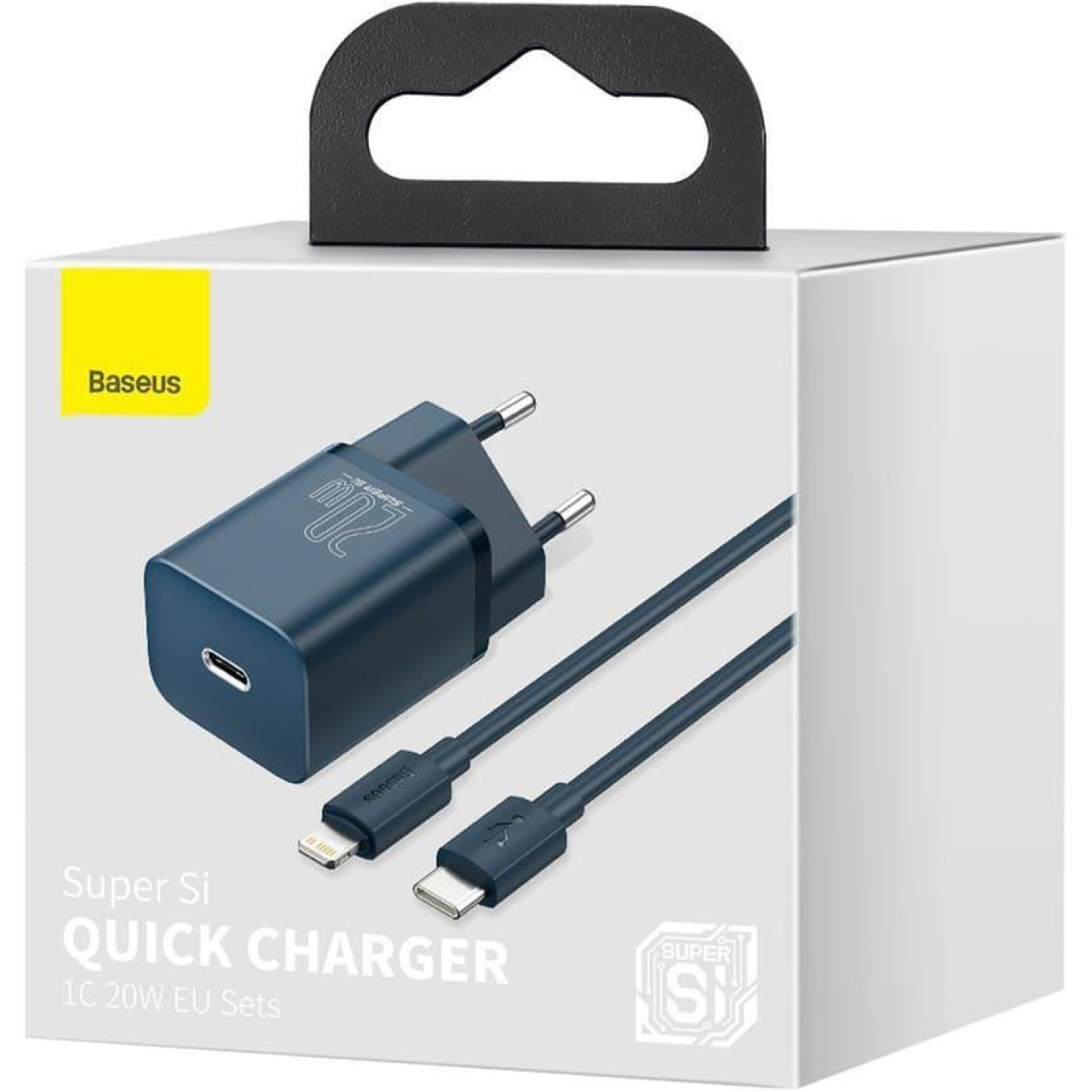 Зарядний пристрій Baseus Super Silicone PD Charger 20W (1Type-C) blue (CCSUP-B03)