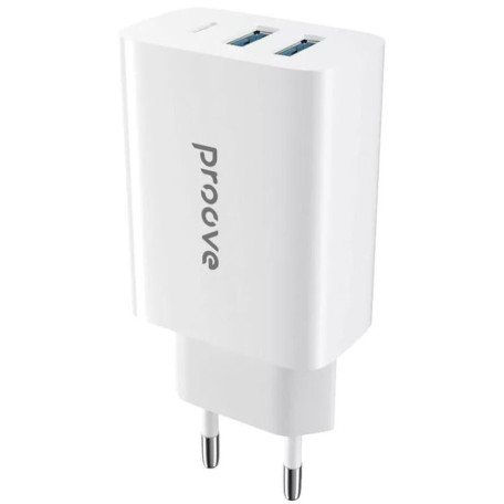 Зарядний пристрій Proove Rapid 30W (2 USB + Type-C) white (WCRP30210002)