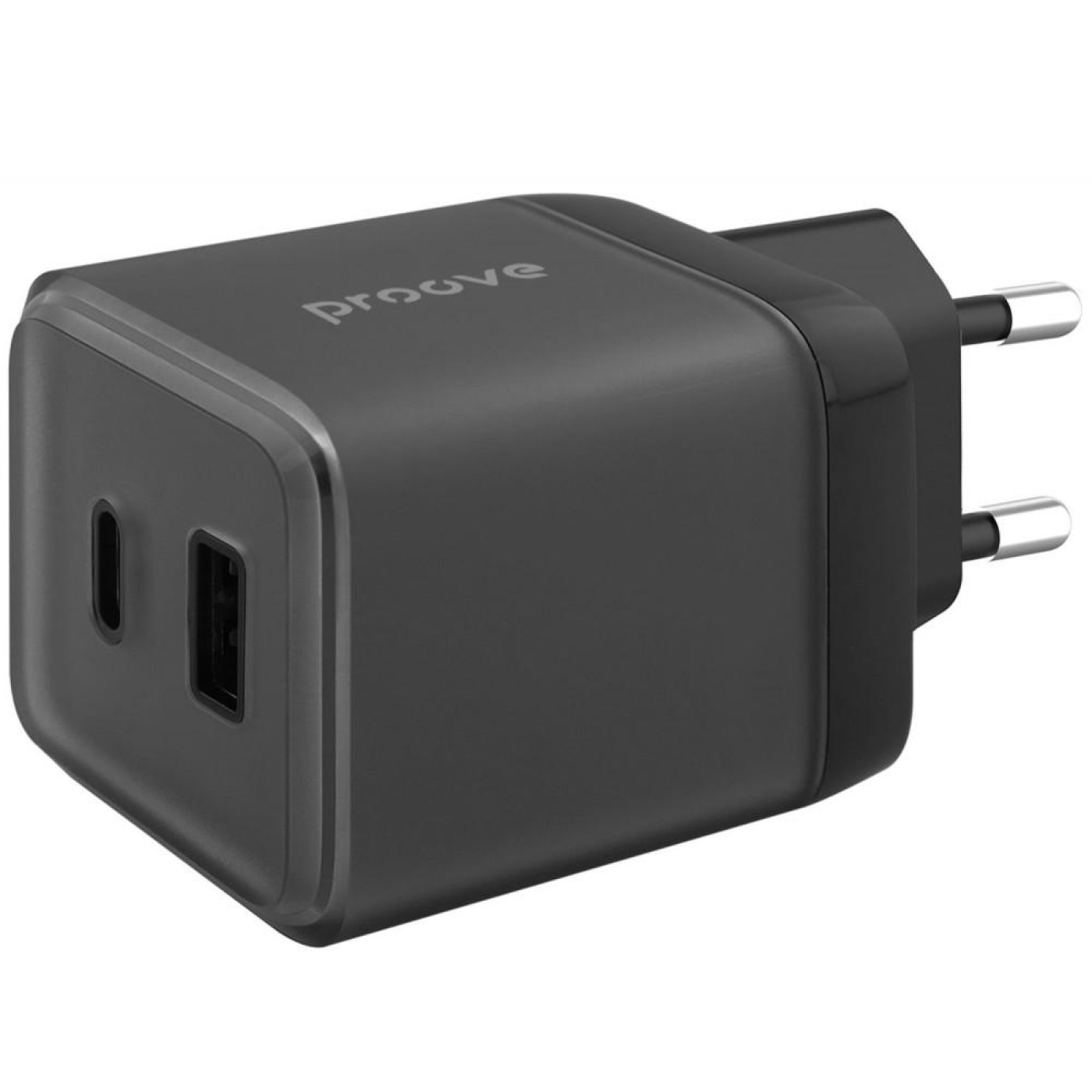 Зарядное устройство Proove Pure GaN Plus 30W (Type-C + USB) black (WCPU30111201)