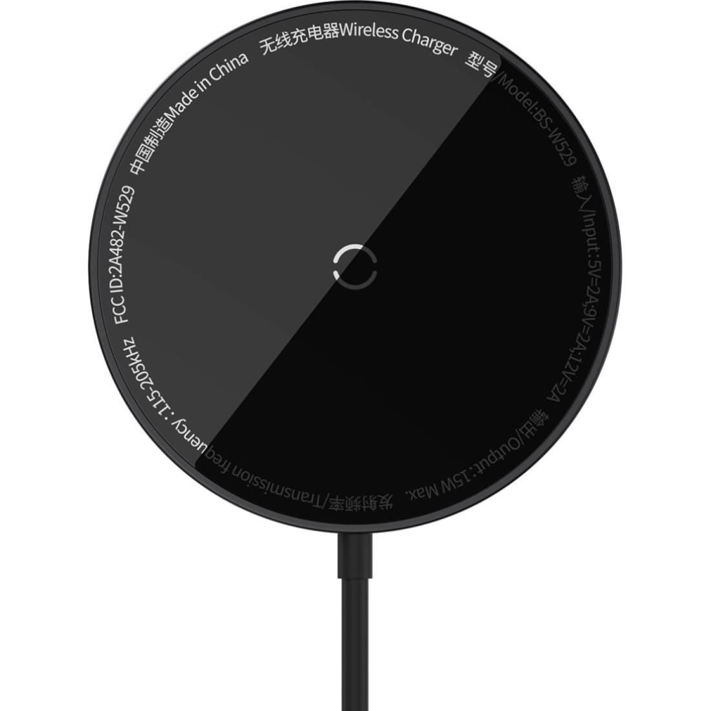 Зарядное устройство Baseus Simple Mini3 Magnetic Wireless Charger 15W black (CCJJ040001)