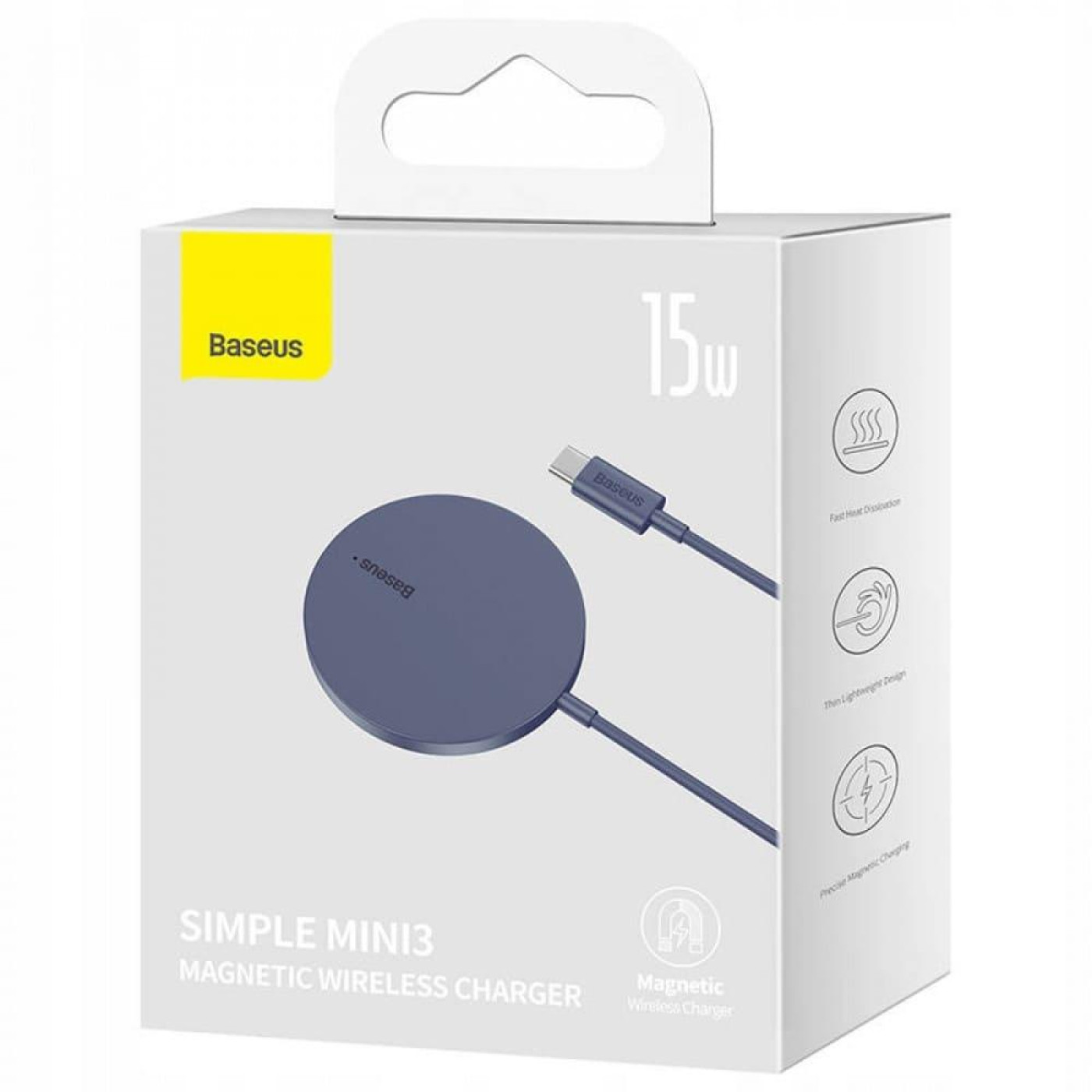 Зарядное устройство Baseus Simple Mini3 Magnetic Wireless Charger 15W purple (CCJJ040205)