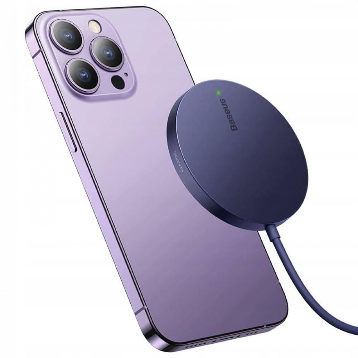 Зарядное устройство Baseus Simple Mini3 Magnetic Wireless Charger 15W purple (CCJJ040205)