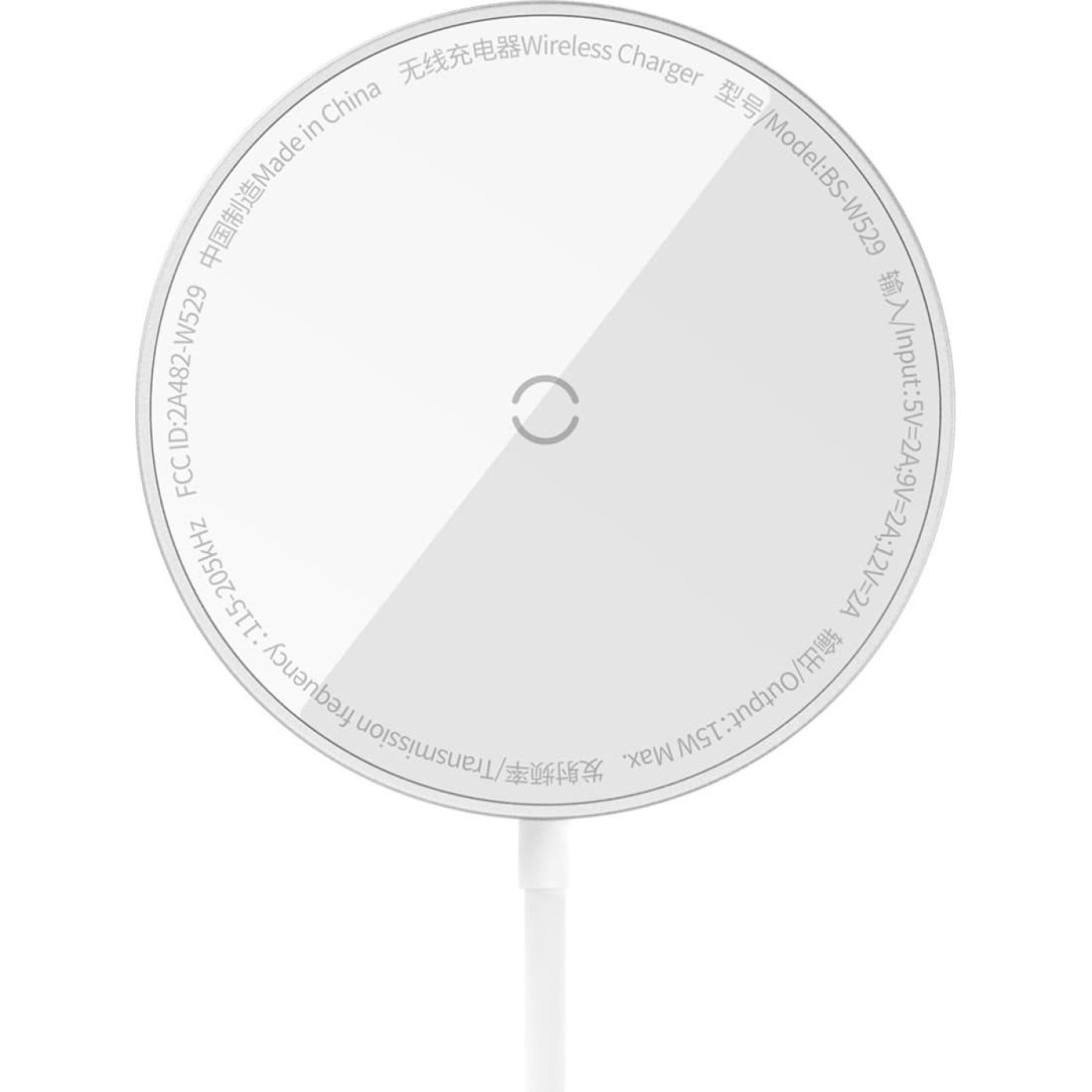 Зарядное устройство Baseus Simple Mini3 Magnetic Wireless Charger 15W silver (CCJJ040012)