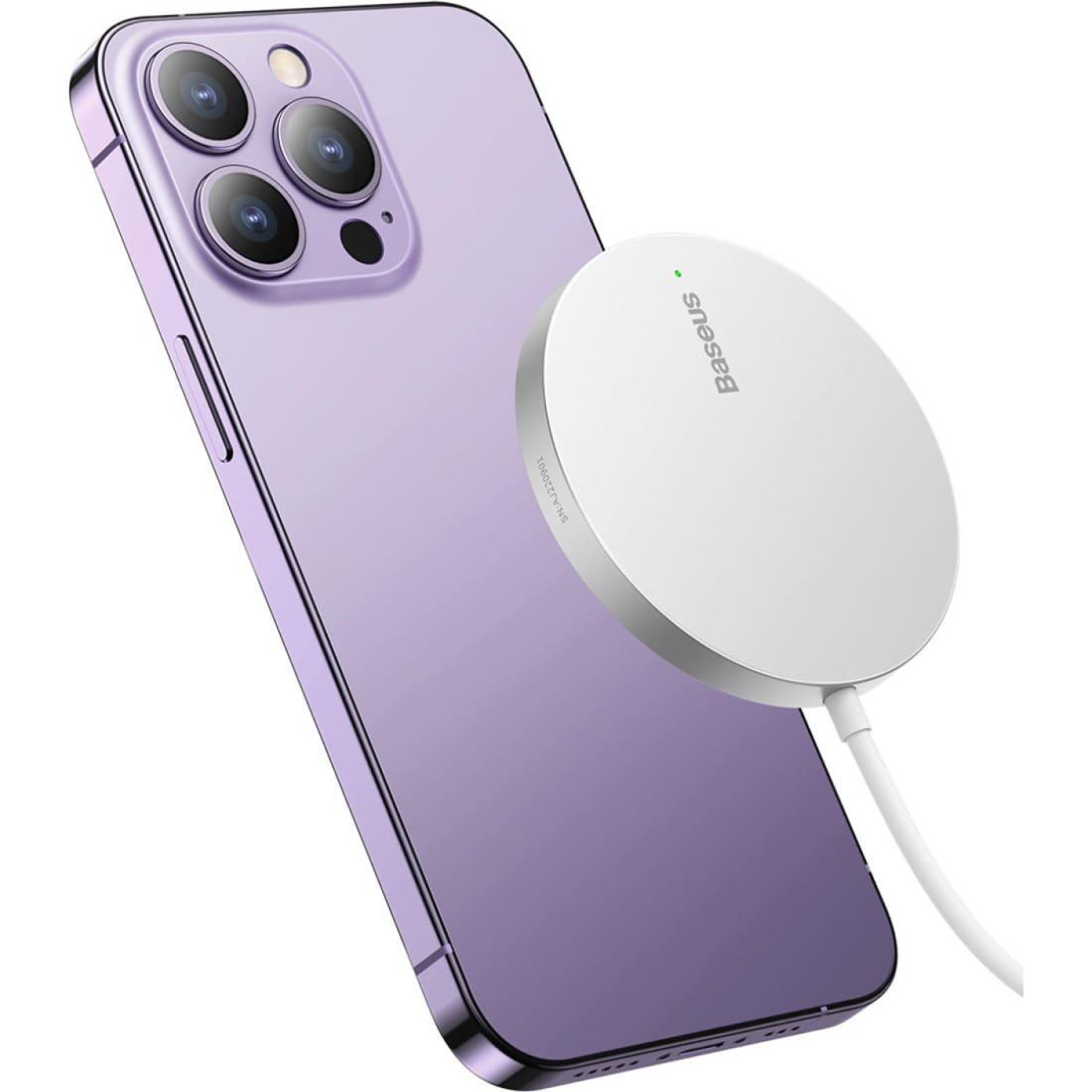 Зарядное устройство Baseus Simple Mini3 Magnetic Wireless Charger 15W silver (CCJJ040012)