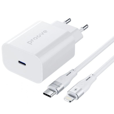 Зарядний пристрій Proove Rapid 20W (Type-C) + Кабель Type-C to Lightning white (WCRP20012102)