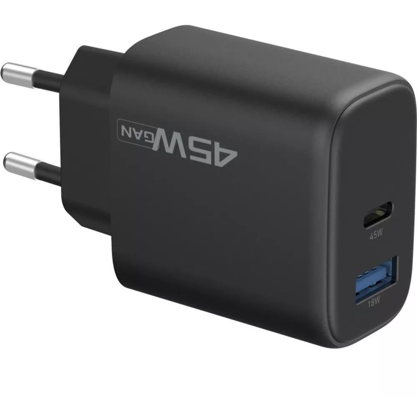 Зарядний пристрій Proove Silicone Power 2 45W (Type-C+USB) black (WCSP24110001)