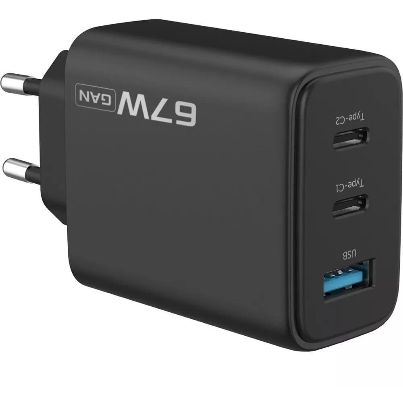 Зарядний пристрій Proove Silicone Power 2 67W (2*Type-C+USB) black (WCSP26120001)