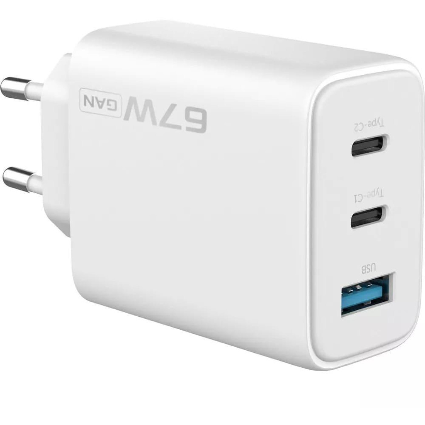 Зарядний пристрій Proove Silicone Power 2 67W (2*Type-C+USB) white (WCSP26120002)